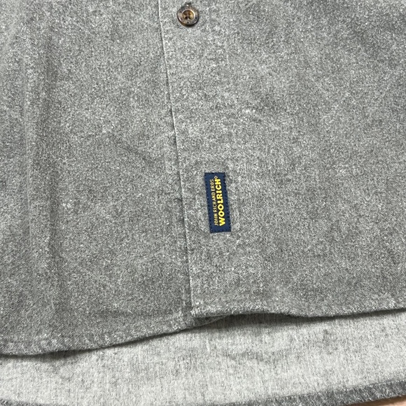 Vintage Woolrich Flannel Button Down Shirt Nature Bear Tree Print Mens Medium - Picture 5 of 10